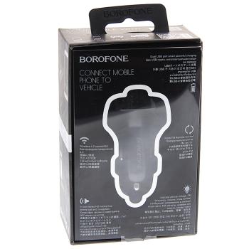 1 199 р. Устройство зарядное в прикуриватель с трансмиттером (bluetooth,hands free) BOROFONE BOROFONE bc16 black  с доставкой в г. Майкоп. Увеличить фотографию 2