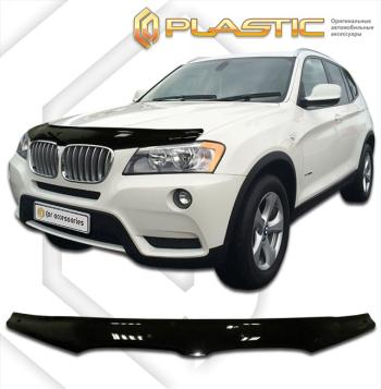 2 199 р. Дефлектор капотаClassic черныйBMWX3 2010–н.в.  2010010108847  с доставкой в г. Майкоп. Увеличить фотографию 1