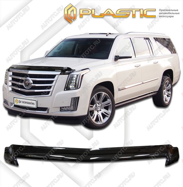 2 299 р. Дефлектор капотаClassic черныйCadillacEscalade ESV2014–2021   2010010111113  с доставкой в г. Майкоп