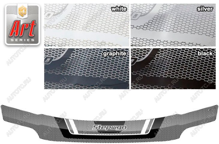 2 279 р. Дефлектор капотаСерия Art чернаяHondaStepwgn 1996-2001RF1, RF2  2010011500107  с доставкой в г. Майкоп