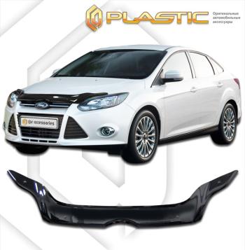2 299 р. Дефлектор капотаClassic черныйFordFocus 3 седан2011–2015  2010010106287  с доставкой в г. Майкоп. Увеличить фотографию 1