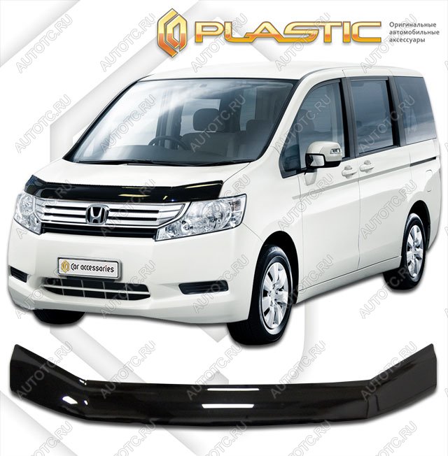 2 199 р. Дефлектор капотаClassic черныйHondaStepwgn 2009–2015RK  2010010108700  с доставкой в г. Майкоп