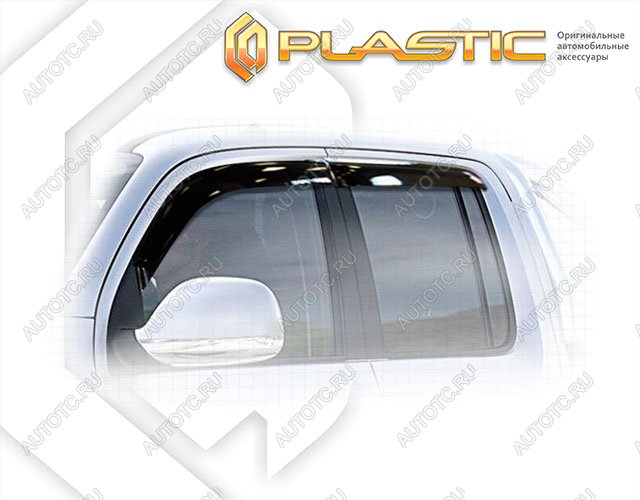2 199 р. Ветровики дверейClassic полупрозрачныйVolkswagenAmarok 2010–2016Chrome molding=120,  2010030305394  с доставкой в г. Майкоп