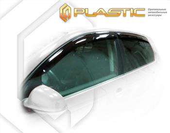 2 199 р. Ветровики дверейClassic полупрозрачныйVolkswagenGolf V2003-2008Chrome molding=120,  2010030301440  с доставкой в г. Майкоп. Увеличить фотографию 1