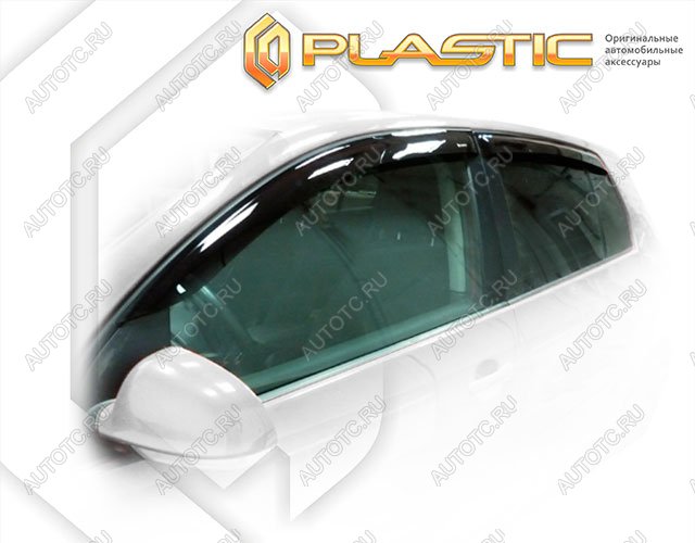 2 199 р. Ветровики дверейClassic полупрозрачныйVolkswagenGolf V2003-2008Chrome molding=120,  2010030301440  с доставкой в г. Майкоп