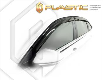 2 099 р. Ветровики дверейClassic полупрозрачныйVolkswagenJetta 2018-н.в.Chrome molding=120,  2010030315799  с доставкой в г. Майкоп. Увеличить фотографию 1