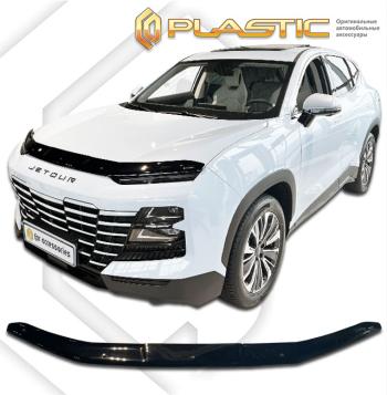 2 099 р. Дефлектор капотаClassic черныйJetourDashing I поколение, джипsuv 5 дв., рынок РФ2022 - н. в.  2010010117603  с доставкой в г. Майкоп. Увеличить фотографию 1