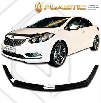 2 299 р. Дефлектор капотаClassic черныйKiaCerato седан2013–2016  2010010108496  с доставкой в г. Майкоп. Увеличить фотографию 1