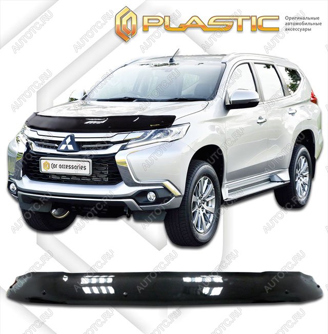 2 299 р. Дефлектор капотаClassic черныйMitsubishiPajero Sport2016–2021KS0W  2010010112561  с доставкой в г. Майкоп