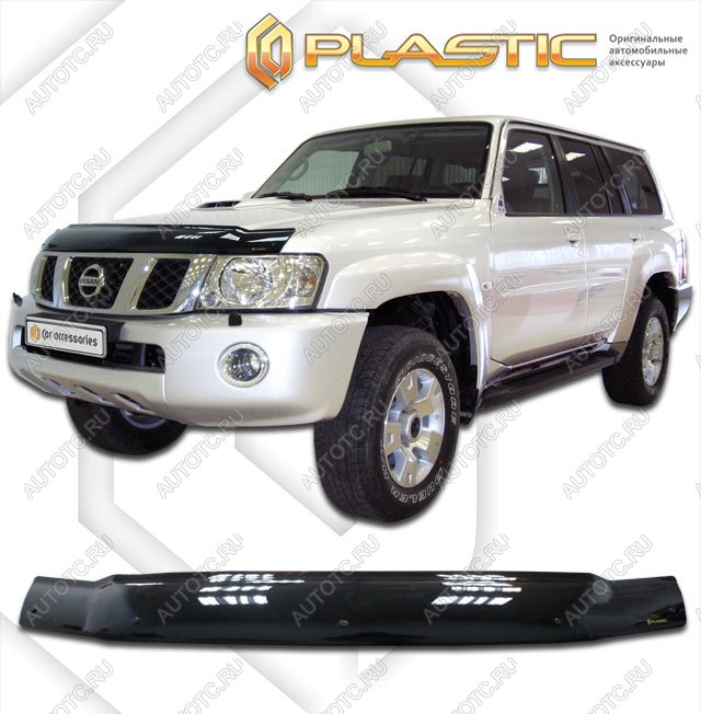 2 299 р. Дефлектор капотаClassic черныйNissanPatrol 2005-2010Y61  2010010100575  с доставкой в г. Майкоп