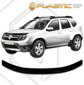 1 999 р. Дефлектор капотаClassic черныйRenaultDuster 2015-2020HSA, HSM  2010010112066  с доставкой в г. Майкоп. Увеличить фотографию 1