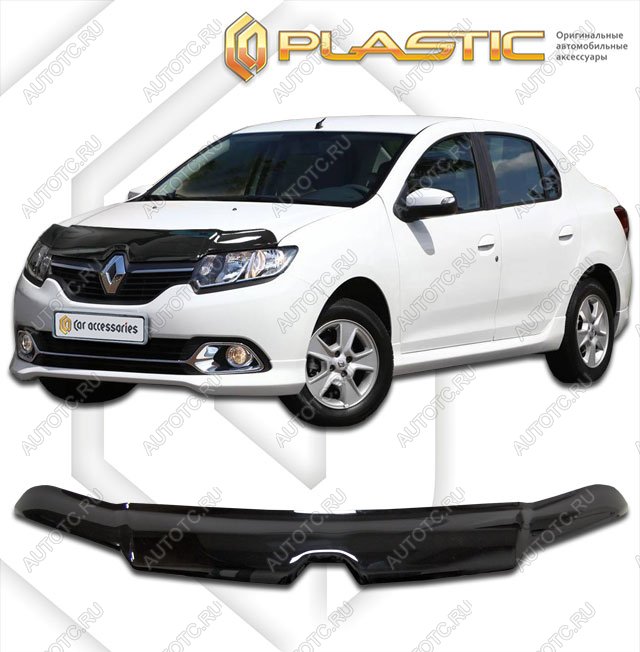2 199 р. Дефлектор капотаClassic черныйRenaultLogan 2014–2018  2010010109707  с доставкой в г. Майкоп