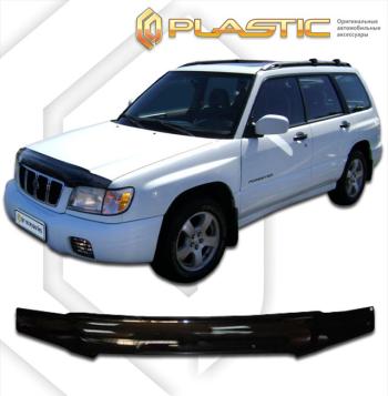 2 099 р. Дефлектор капотаClassic черныйSubaruForester рестайлинг2000-2002SF5, SF9  2010010100803  с доставкой в г. Майкоп. Увеличить фотографию 1
