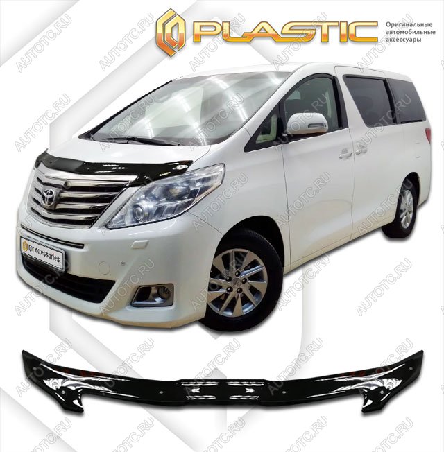 2 299 р. Дефлектор капотаClassic черныйToyotaAlphard 2011-2015DBA-GGH20W, ATH20W, ANH20W, ANH25W, GGH20W, GGH25W  2010010113537  с доставкой в г. Майкоп