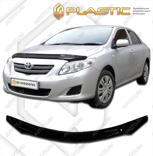 2 099 р. Дефлектор капотаClassic черныйToyotaCorolla Cедан2007-2010E150  2010010102012  с доставкой в г. Майкоп