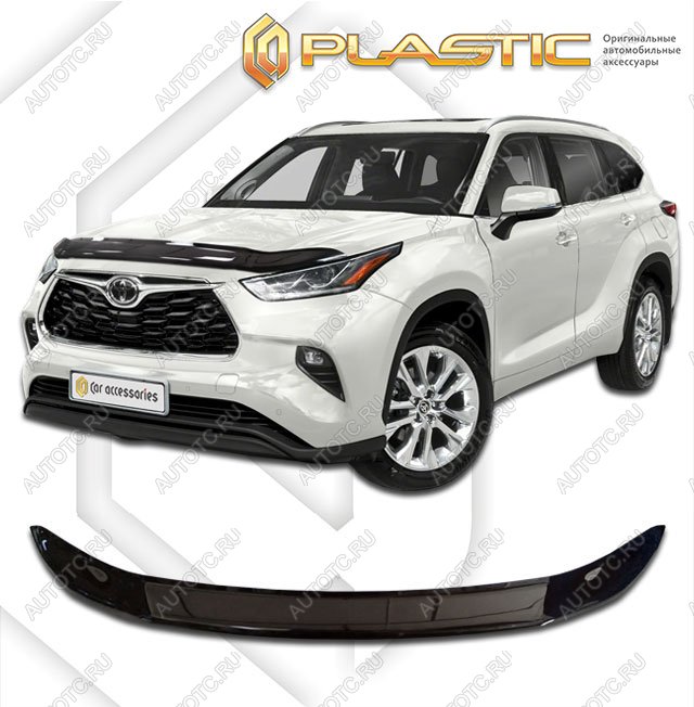 2 099 р. Дефлектор капотаClassic черныйToyotaHighlander 2019-н.в.  2010010115982  с доставкой в г. Майкоп
