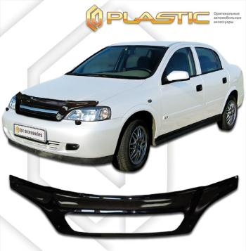 2 499 р. Дефлектор капота (exclusive)Classic черныйChevroletViva 2005-2009  2010060104905  с доставкой в г. Майкоп. Увеличить фотографию 1
