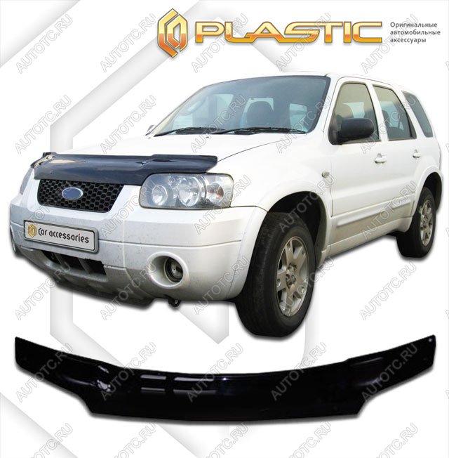 2 379 р. Дефлектор капота (exclusive)Classic черныйFordEscape 2000-2007  2010060104233  с доставкой в г. Майкоп