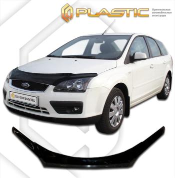 2 499 р. Дефлектор капота (exclusive)Classic черныйFordFocus 2 универсал2005-2008  2010060102673  с доставкой в г. Майкоп. Увеличить фотографию 1