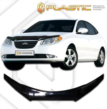 2 379 р. Дефлектор капота (exclusive)Classic черныйHyundaiElantra 2006–2010  2010060103571  с доставкой в г. Майкоп. Увеличить фотографию 1