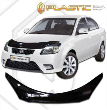 2 499 р. Дефлектор капота (exclusive)Classic черныйKiaRio хетчбэк2005-2011JB  2010060111415  с доставкой в г. Майкоп. Увеличить фотографию 1