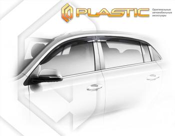 2 099 р. Ветровики дверейClassic полупрозрачныйKiaRio X-Line 2017–2020Chrome molding=120,  2010030313139  с доставкой в г. Майкоп. Увеличить фотографию 1