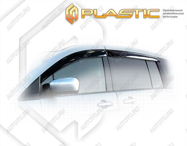 2 299 р. Ветровики дверейClassic полупрозрачныйMazda5 минивэн2010-2015Chrome molding=120,  2010030306551  с доставкой в г. Майкоп