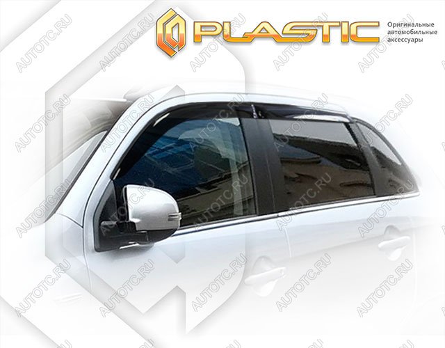 2 099 р. Ветровики дверейClassic полупрозрачныйMitsubishiASX 2019-н.в.Chrome molding=120,  2010030315928  с доставкой в г. Майкоп