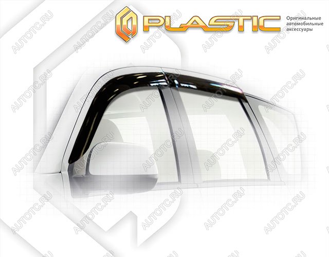 2 099 р. Ветровики дверейClassic полупрозрачныйMitsubishiOutlander XL2009–2012Chrome molding=120,  2010030305004  с доставкой в г. Майкоп