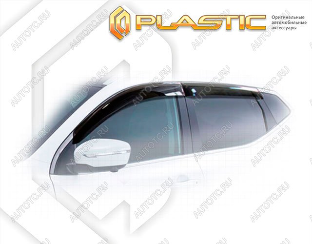 2 099 р. Ветровики дверейClassic полупрозрачныйNissanQashqai 2018–н.в.J11Chrome molding=120,  2010030314396  с доставкой в г. Майкоп