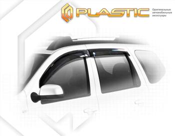 2 199 р. Ветровики дверейClassic полупрозрачныйRenaultDuster 2011–2015HSA, HSMChrome molding=120,  2010030306841  с доставкой в г. Майкоп. Увеличить фотографию 1