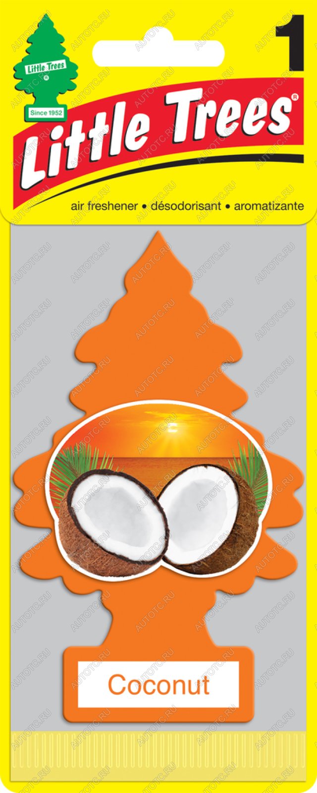 159 р. Ароматизатор подвесной пластина (кокос) Елочка CAR FRESHNER CAR FRESHNER u1p-10317-russ  с доставкой в г. Майкоп