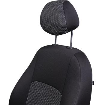 5 549 р. Комплект чехлов для сидений (РЗСиС 40/60 3Г Жаккард) Дублин Lord Autofashion Chevrolet Spark M200,250 (2005-2010) (черный, вставка Сеул серый)  с доставкой в г. Майкоп. Увеличить фотографию 3