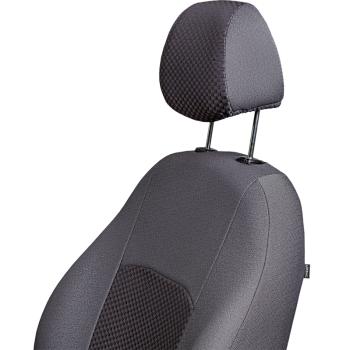 5 399 р. Комплект чехлов для сидений (РЗС 40/60 2Г Жаккард) ДУБЛИН Lord Autofashion KIA Cerato 2 TD седан (2008-2013) (серый, вставка Стежок серая)  с доставкой в г. Майкоп. Увеличить фотографию 6