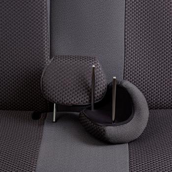 5 399 р. Комплект чехлов для сидений (РЗС 40/60 2Г Жаккард) ДУБЛИН Lord Autofashion KIA Cerato 2 TD седан (2008-2013) (серый, вставка Стежок серая)  с доставкой в г. Майкоп. Увеличить фотографию 8