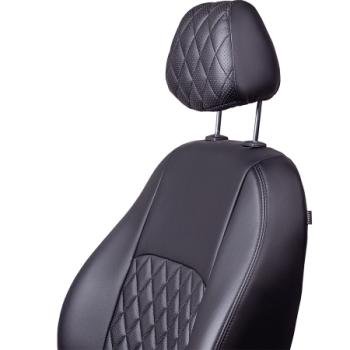 7 199 р. Комплект чехлов для сидений (РЗС 60/40 3Г Илана+Орегон) ТУРИН СТ Lord Autofashion  Geely GC6 (2014-2017) (черный, вставка черная, строчка черная)  с доставкой в г. Майкоп. Увеличить фотографию 4