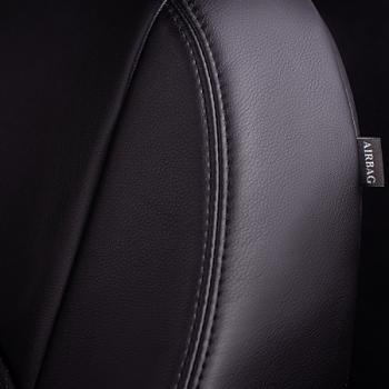 7 199 р. Комплект чехлов для сидений (РЗС 60/40 3Г Илана+Орегон) ТУРИН СТ Lord Autofashion  Geely GC6 (2014-2017) (черный, вставка черная, строчка черная)  с доставкой в г. Майкоп. Увеличить фотографию 9