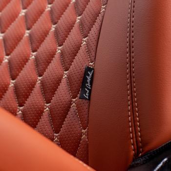 13 949 р. Комплект чехлов для сидений (ЦЗС Орегон) БАЙРОН ст БАЙРОН Lord Autofashion  Лада Нива 4х4  2121 (1977-2019) 3 дв. дорестайлинг (коричневый, вставка коричневая, строчка бежевая)  с доставкой в г. Майкоп. Увеличить фотографию 8
