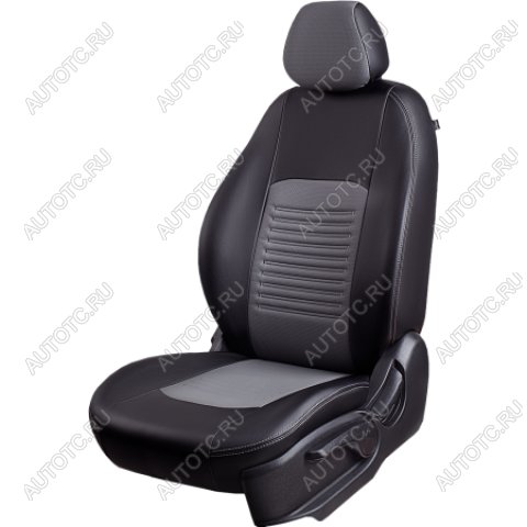 6 799 р. Комплект чехлов для сидений (ЦЗСиС 2П Илана+Орегон) ТУРИН СТ Lord Autofashion  Great Wall Poer (2021-2025) (черный, вставка серая, строчка серая)  с доставкой в г. Майкоп