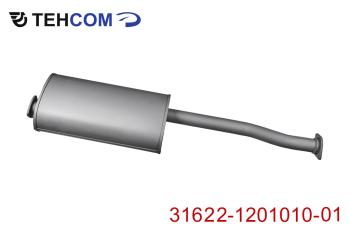 12 599 р. Глушитель УАЗ-3163 Патриот дв.ЗМЗ-409 ЕВРО-2 нержавеющая сталь ТЕХКОМ ТЕХКОМ 31622-1201010 h  с доставкой в г. Майкоп. Увеличить фотографию 1