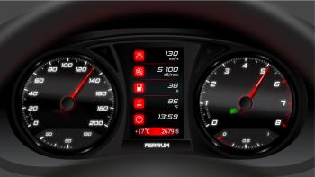 16 777 215 р. Электронная комбинация Renault Logan, Largus, Sandero GAMMA GF-890 (black) Ferrum 688247237  с доставкой в г. Майкоп. Увеличить фотографию 1