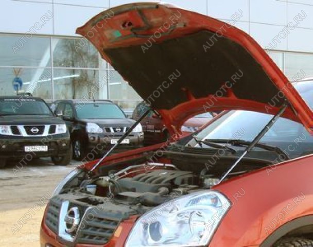 3 499 р. Упор капота ТехноМастер  Nissan Qashqai  1 (2010-2013) J10 рестайлинг  с доставкой в г. Майкоп