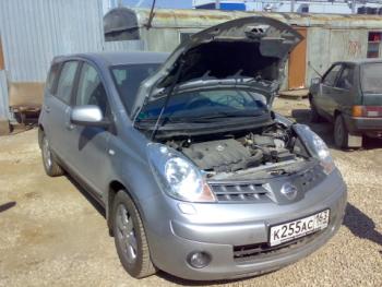 Упор капота ТехноМастер Nissan Note 1 E11 рестайлинг (2008-2013)