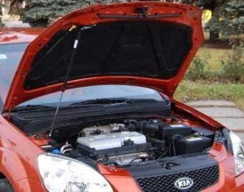 Упор капота ТехноМастер KIA Rio  2 JB (2005-2011) дорестайлинг седан, дорестайлинг, хэтчбэк 5 дв., рестайлинг седан, рестайлинг, хэтчбэк 5 дв.