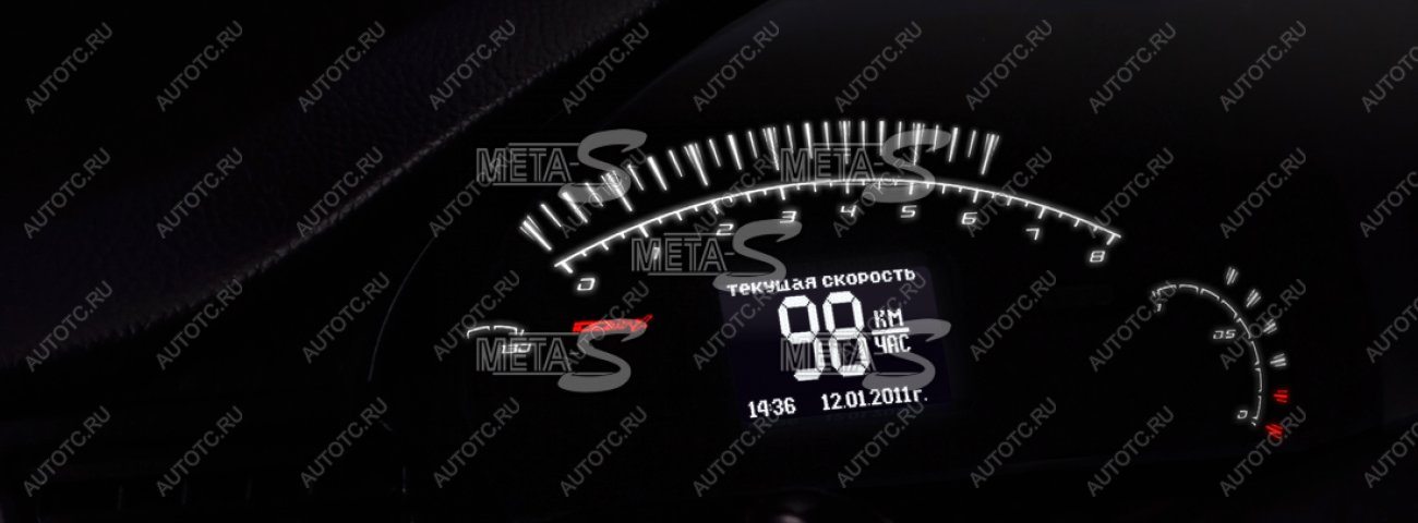 86 999 р. Электронная комбинация Chevrolet Niva GAMMA GF-826 (стрелочная хром) Ferrum 688246307  с доставкой в г. Майкоп