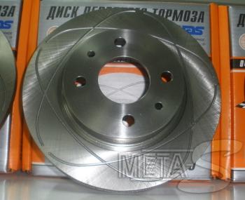3 899 р. Диски тормозные Alnas 2110-03 с насечками Alnas 688247051  с доставкой в г. Майкоп. Увеличить фотографию 1