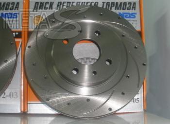 4 689 р. Диски тормозные Alnas 2112-0205 Euro Sport (насечками, перфорация) Alnas 688247053  с доставкой в г. Майкоп. Увеличить фотографию 1