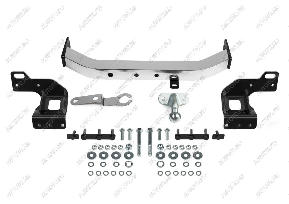 16 599 р. Фаркоп (фланцевое крепление шара)(с нержавеющей накладкой) Atlas Mitsubishi Pajero Sport QF рестайлинг (2019-2022) (стальной с порошковым покрытием, шар F (C, F30))  с доставкой в г. Майкоп
