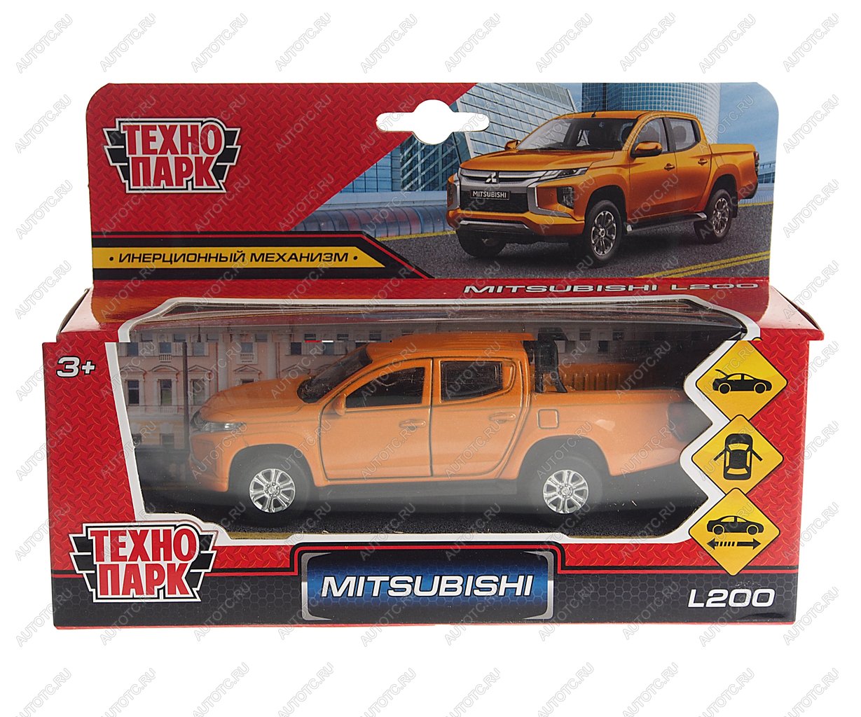 849 р. Модель автомобиля MITSUBISHI L200 металлическая ТЕХНОПАРК ТЕХНОПАРК l200-12 fil-gy  с доставкой в г. Майкоп