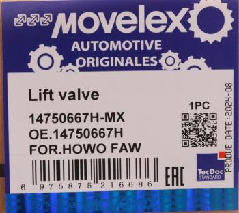 2 699 р. Кран HOWO SHACMAN SHAANXI управления подъемом кузова MOVELEX MOVELEX 14750667h-mx  с доставкой в г. Майкоп. Увеличить фотографию 11